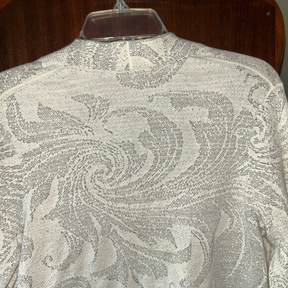 Peruvian Connection Pima Cotton Gray Open Front Cardigan Duster Small - Picture 8 of 9